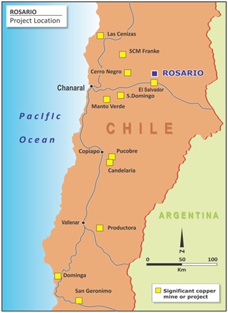 Location of the Rosario Project